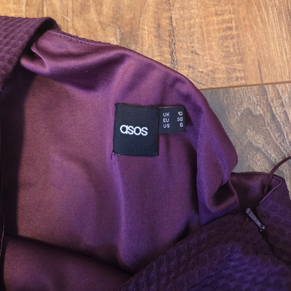 ASOS Deep Plum Textured Dress
